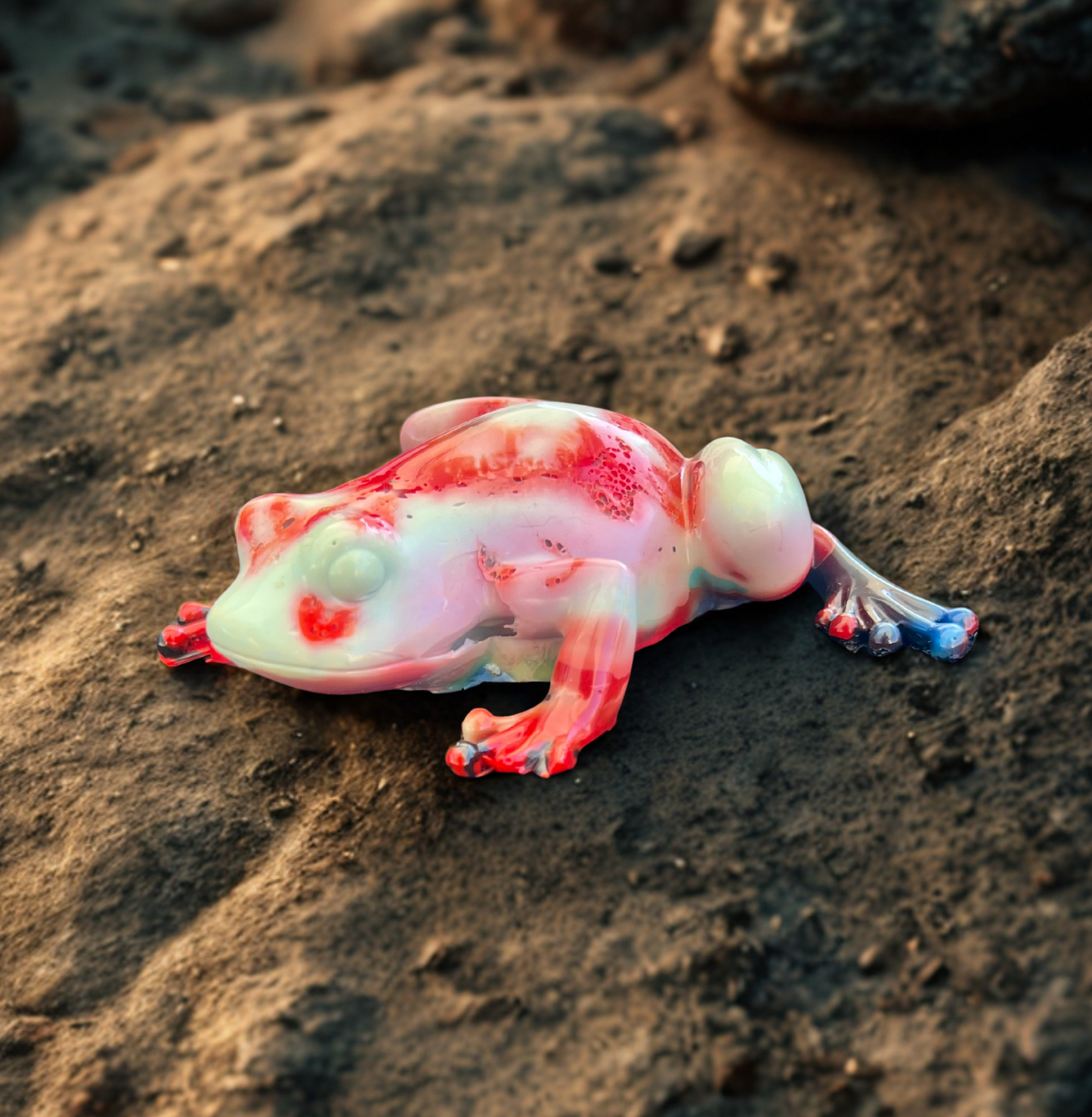 Where Mint and Red Collide Frog (recycled PLA filament) (Copy)