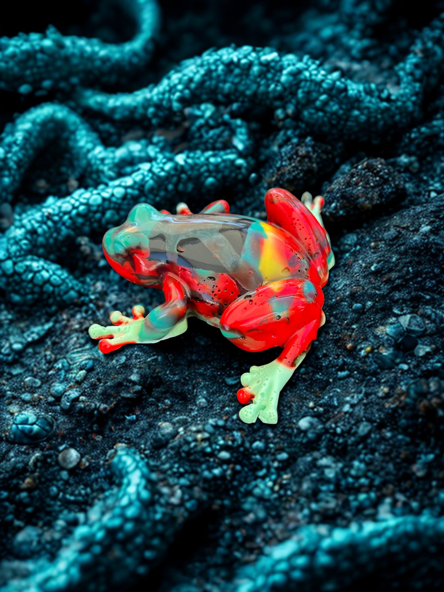 Definitely Posionous Frog (recycled PLA filament)