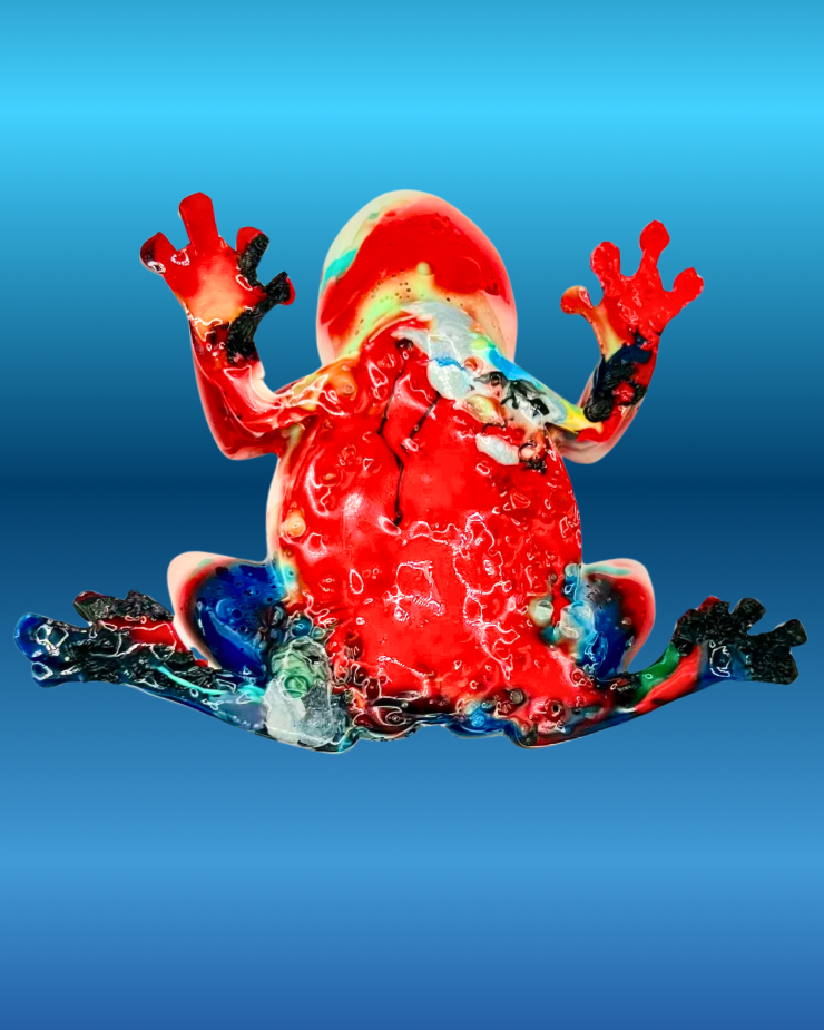 Where Mint and Red Collide Frog (recycled PLA filament) (Copy)