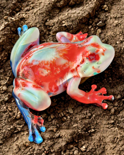 Where Mint and Red Collide Frog (recycled PLA filament) (Copy)